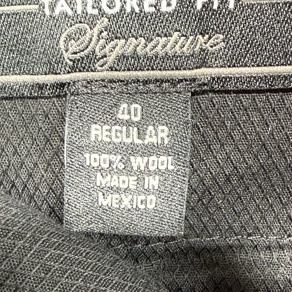 Jos. A. Bank Signature Tailored Fit Dress Pants Men 40x32 Regular Grey 100% Wool